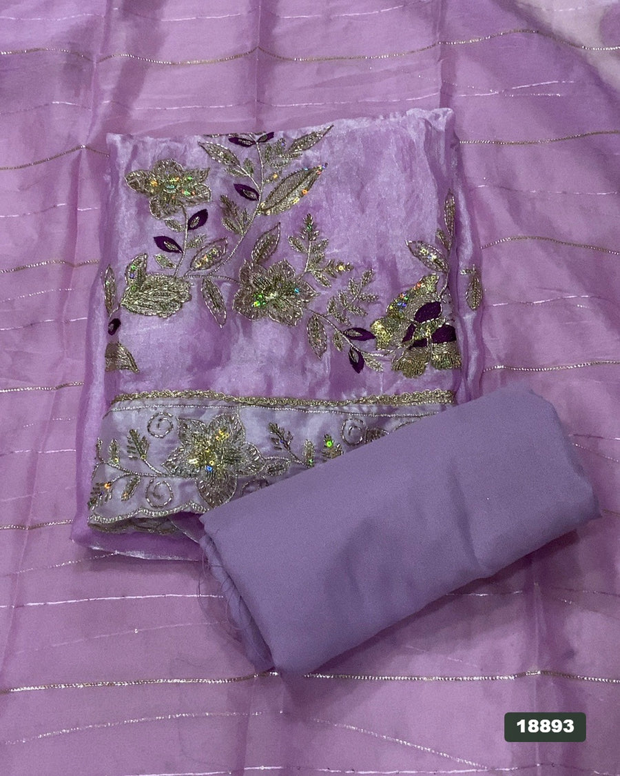 Silk Embroidery Suit Set