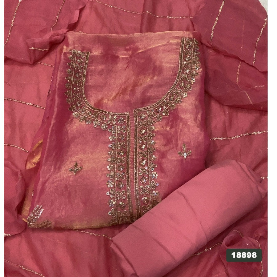 Silk Embroidery Suit Set