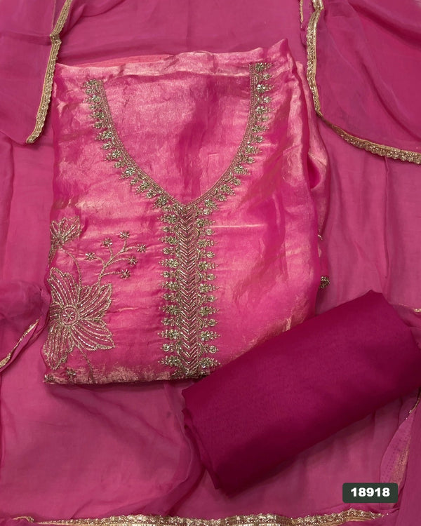 Silk Embroidery Suit Set