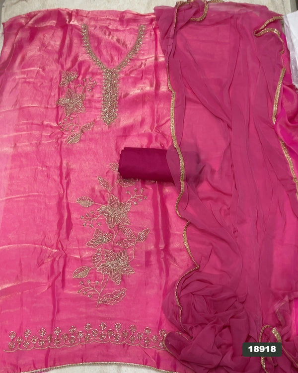 Silk Embroidery Suit Set