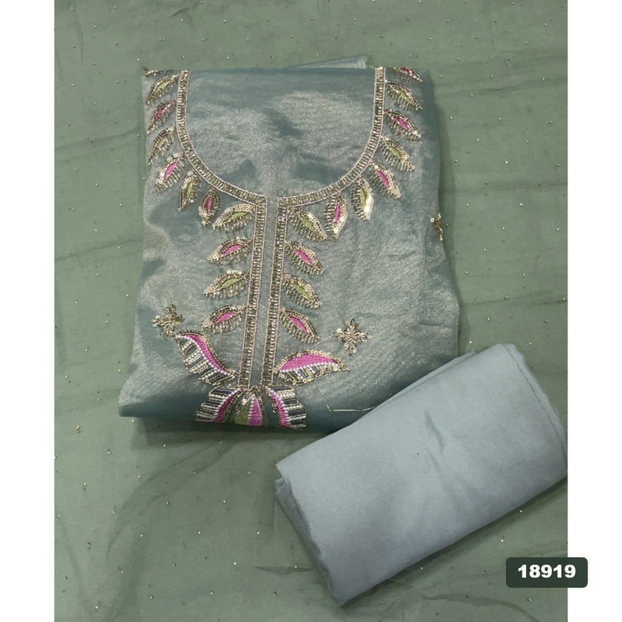 Shimmer Silk Embroidery Suit Set