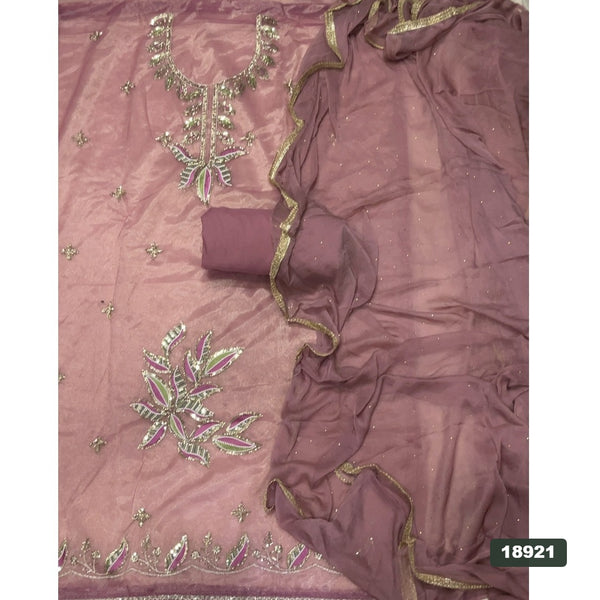 Shimmer Silk Embroidery Suit Set