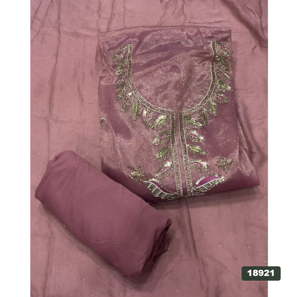 Shimmer Silk Embroidery Suit Set