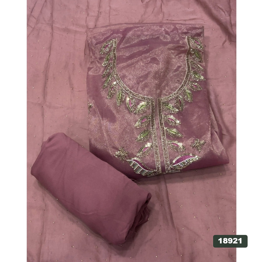 Shimmer Silk Embroidery Suit Set