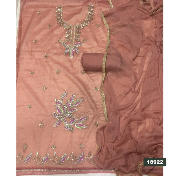 Shimmer Silk Embroidery Suit Set