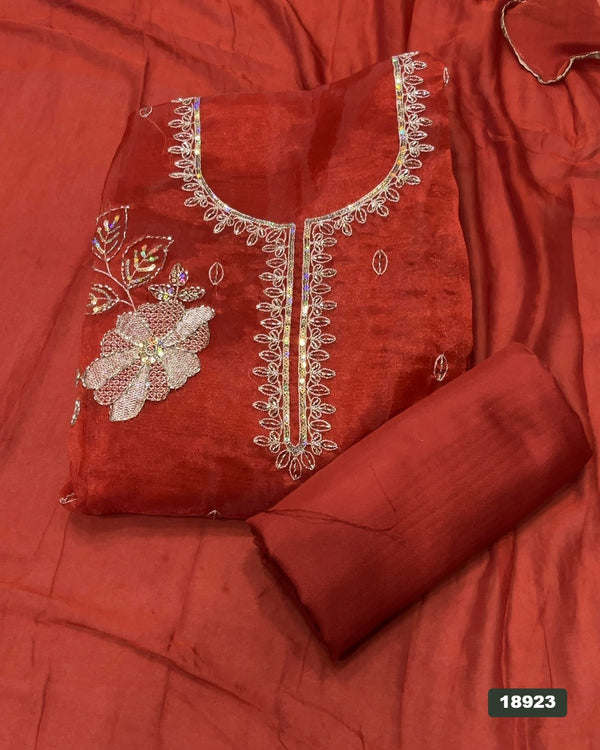 Silk Embroidery Suit Set