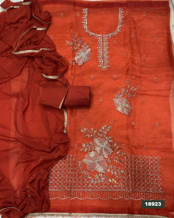 Silk Embroidery Suit Set