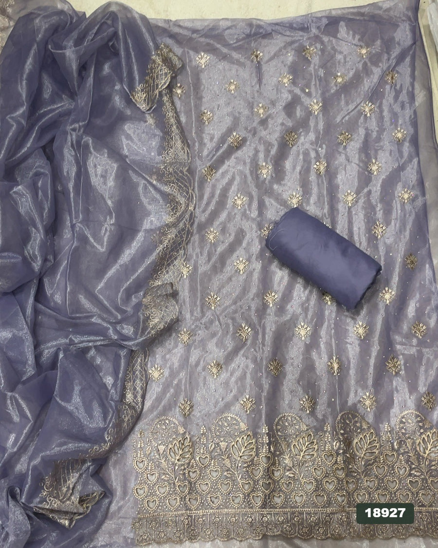 Silk Embroidery Suit Set