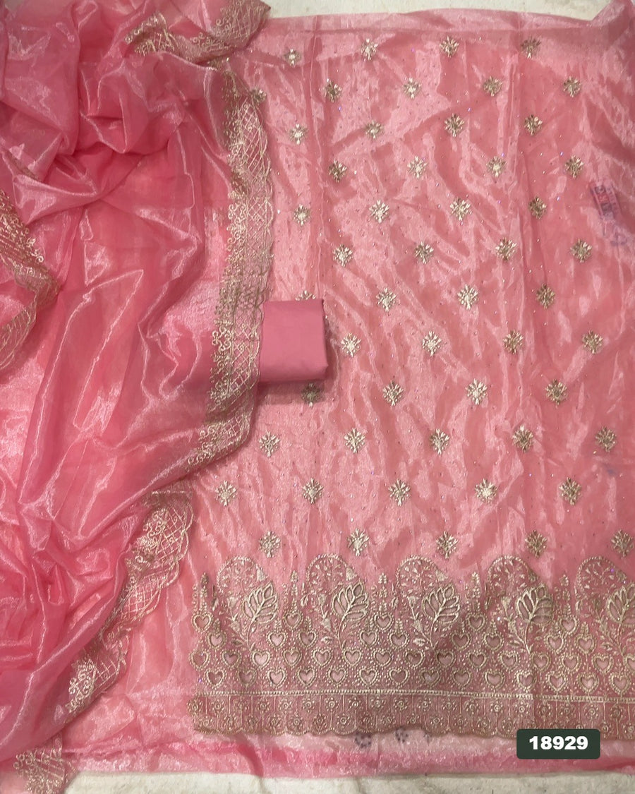 Silk Embroidery Suit Set