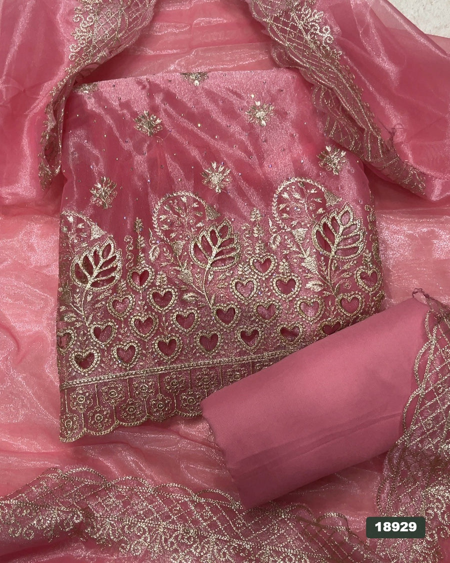 Silk Embroidery Suit Set