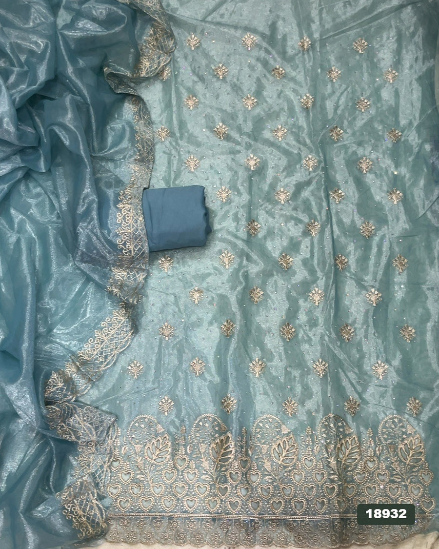 Silk Embroidery Suit Set