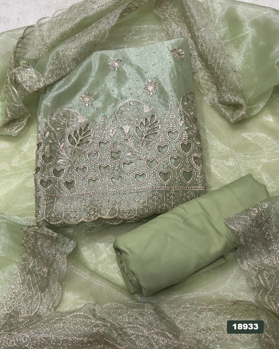 Silk Embroidery Suit Set