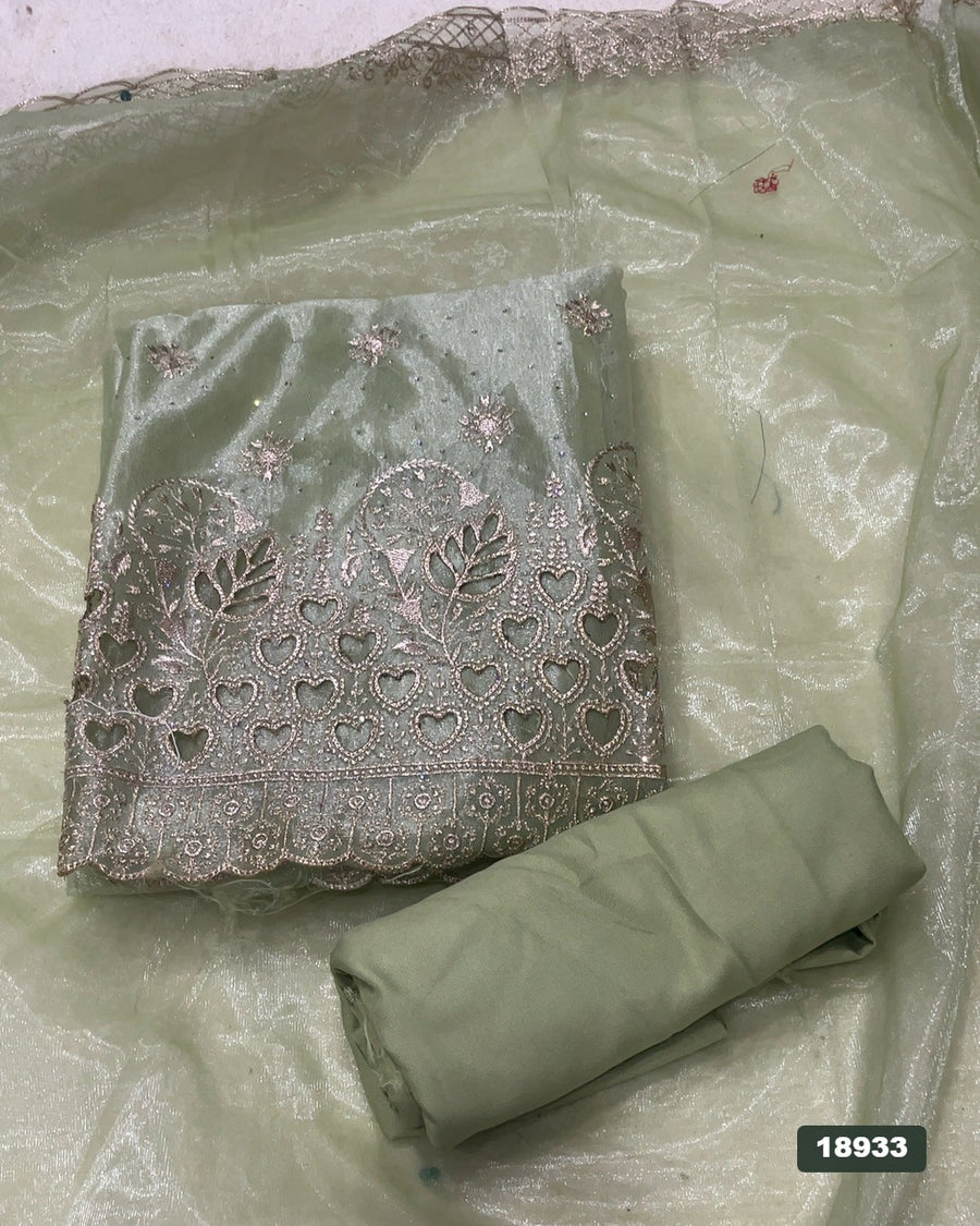 Silk Embroidery Suit Set