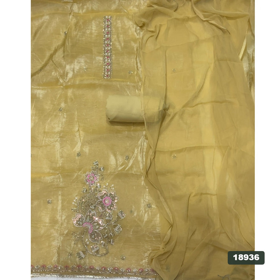 Crush Silk Embroidery Suit Set