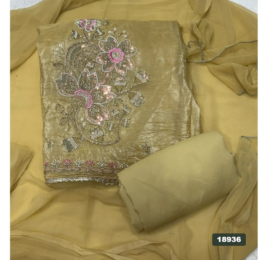 Crush Silk Embroidery Suit Set