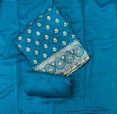 Special Vichitra Heavy Zari & Swarovski Work Suit Set (Heavy Cut Work Dupatta) - Yanchi