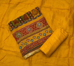 Traditional Festive Organza Silk Suit Set with Heavy Cutdana Work - Yanchi