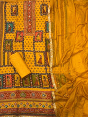 Traditional Festive Organza Silk Suit Set with Heavy Cutdana Work - Yanchi
