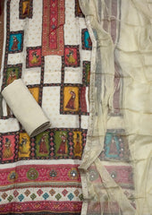 Traditional Festive Organza Silk Suit Set with Heavy Cutdana Work - Yanchi
