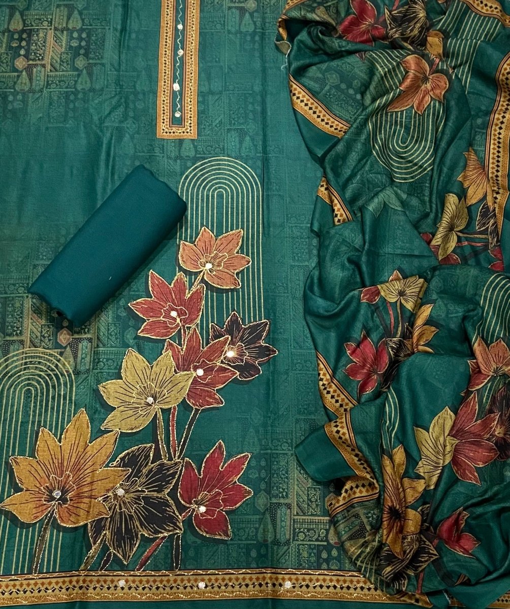 Winter Alpine Suit Set with Aari Work - Yanchi