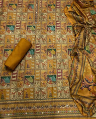 Winter Alpine Suit Set with Aari Work - Yanchi