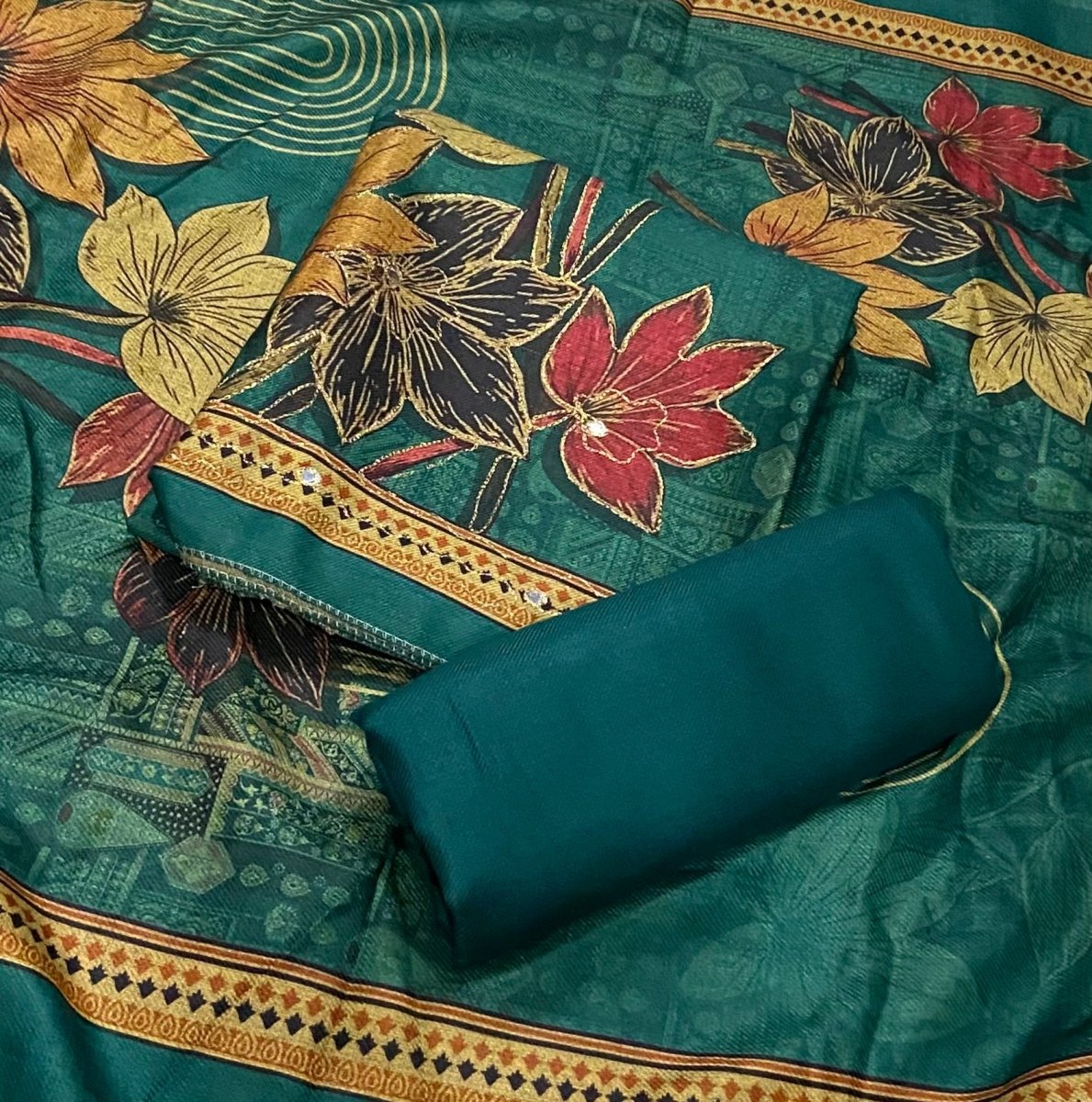 Winter Alpine Suit Set with Aari Work - Yanchi