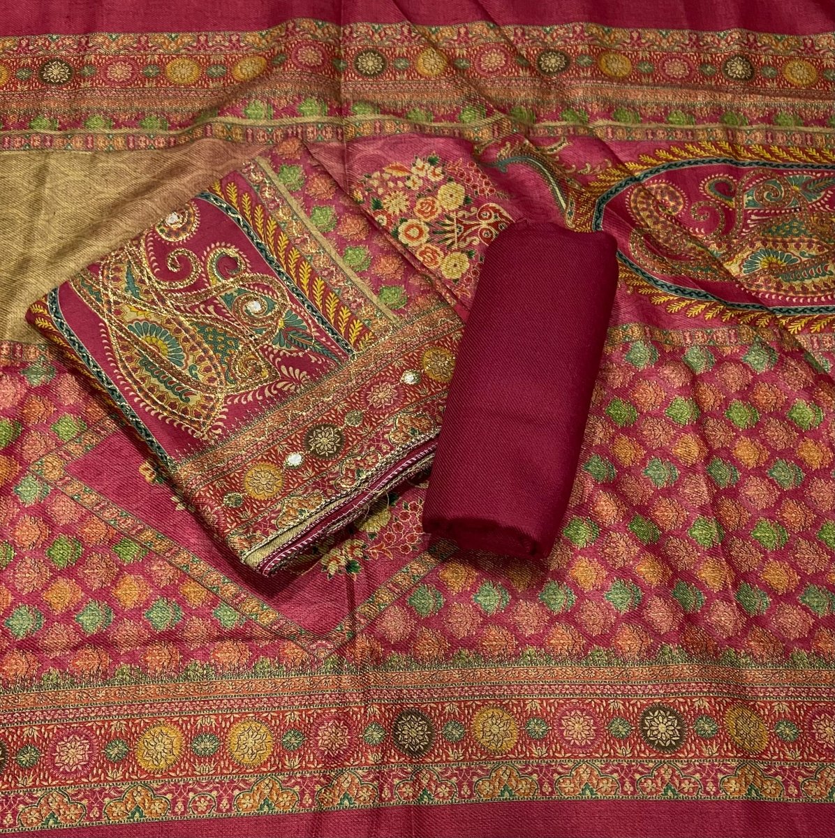 Winter Alpine Suit Set with Aari Work - Yanchi