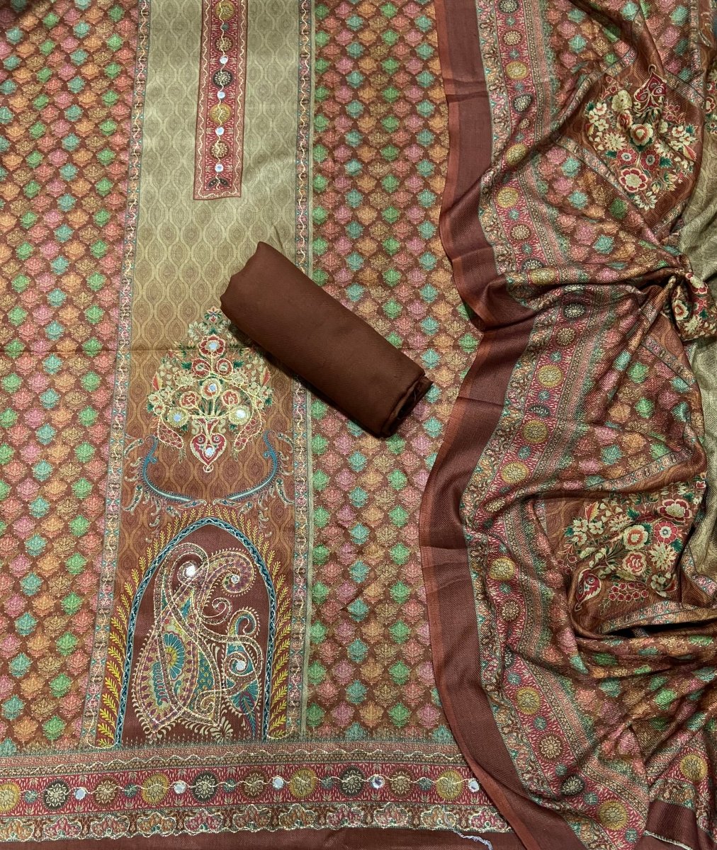 Winter Alpine Suit Set with Aari Work - Yanchi