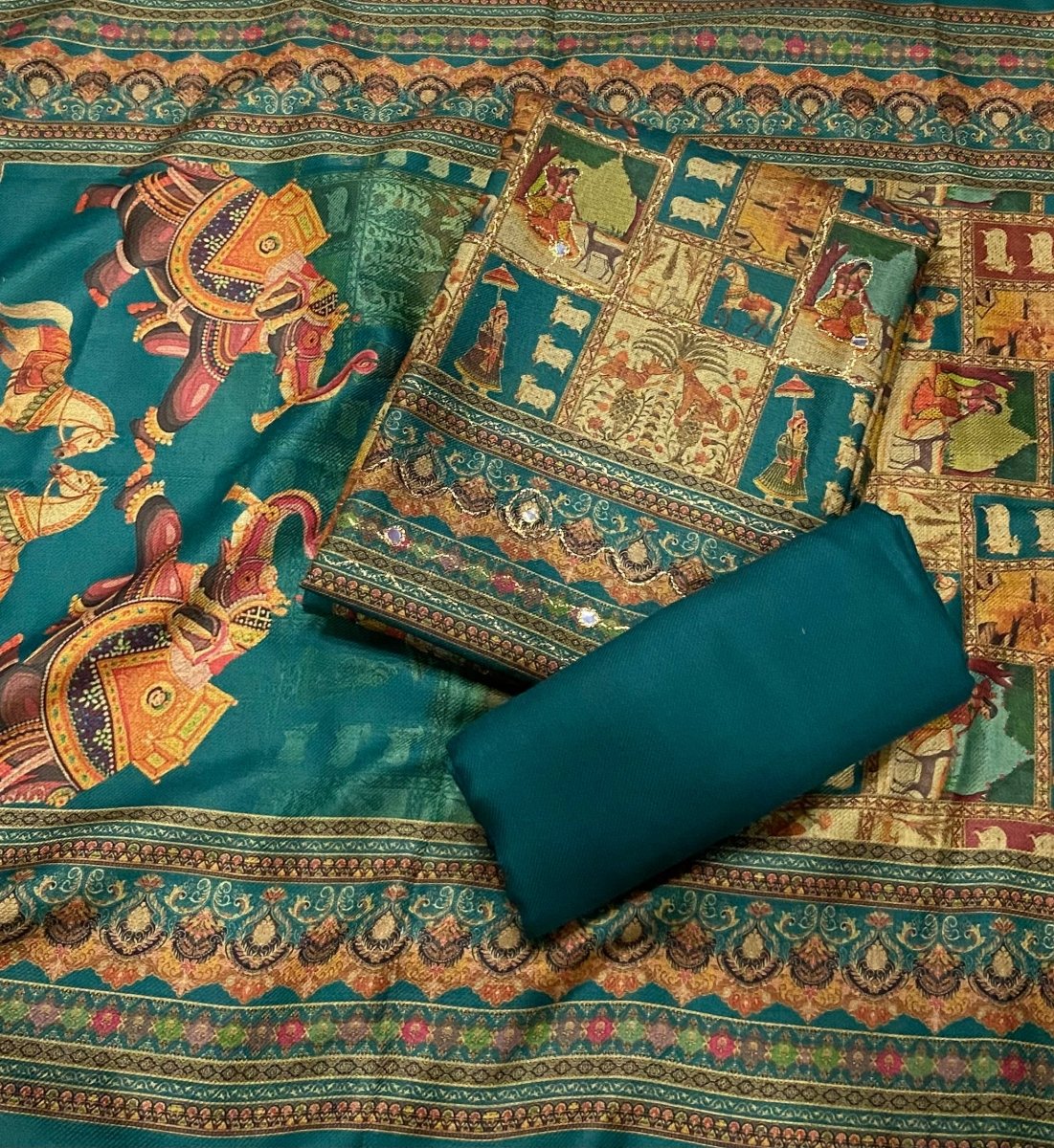 Winter Alpine Suit Set with Aari Work - Yanchi