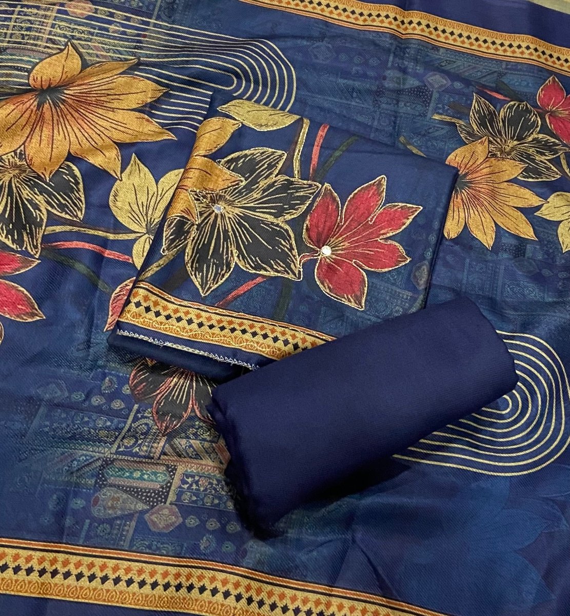 Winter Alpine Suit Set with Aari Work - Yanchi