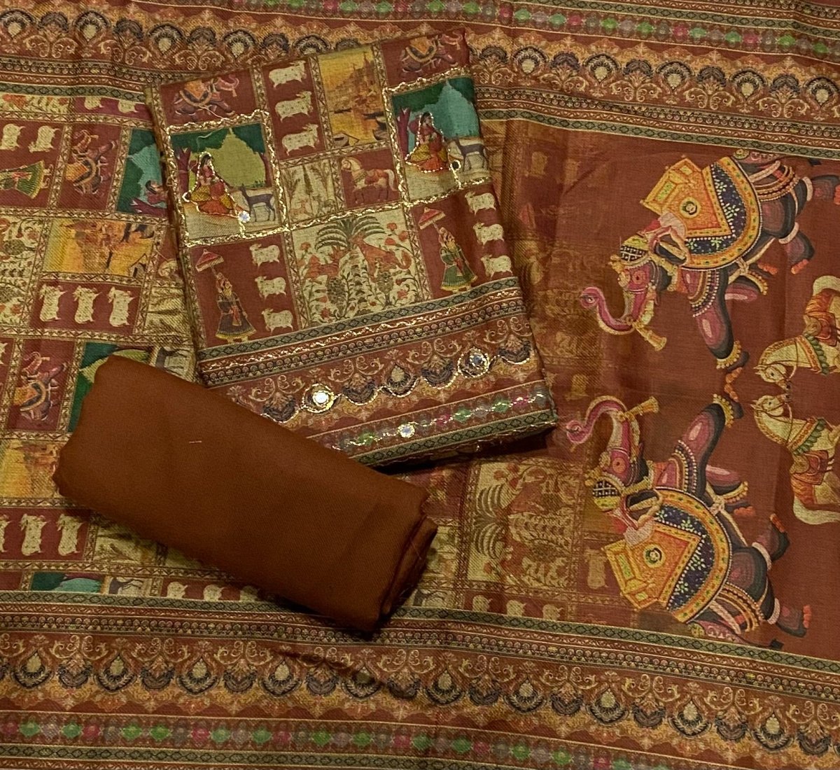 Winter Alpine Suit Set with Aari Work - Yanchi