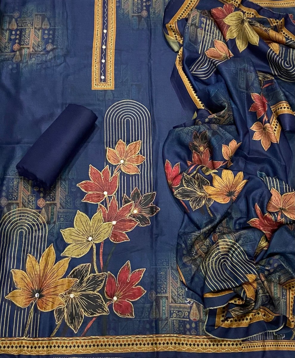 Winter Alpine Suit Set with Aari Work - Yanchi