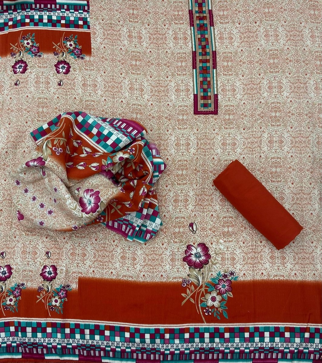 Winter Pashmina Suit Set - Yanchi