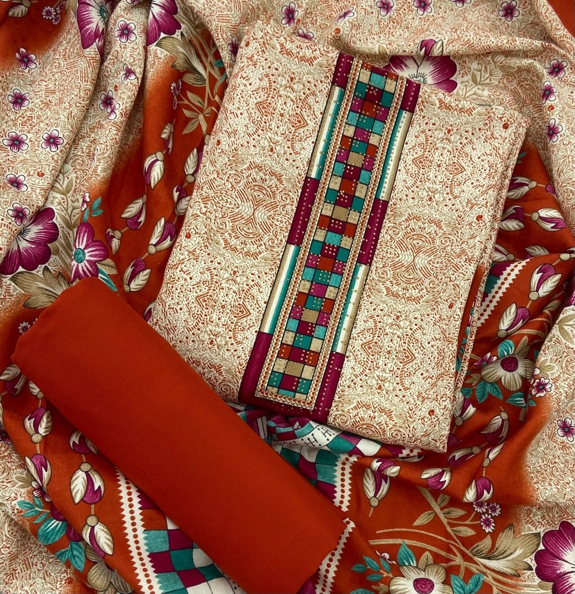 Winter Pashmina Suit Set - Yanchi