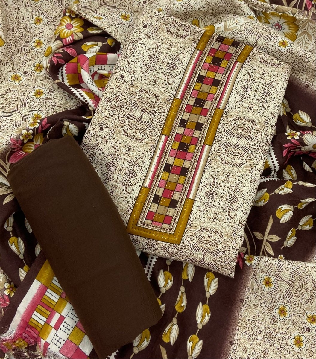 Winter Pashmina Suit Set - Yanchi
