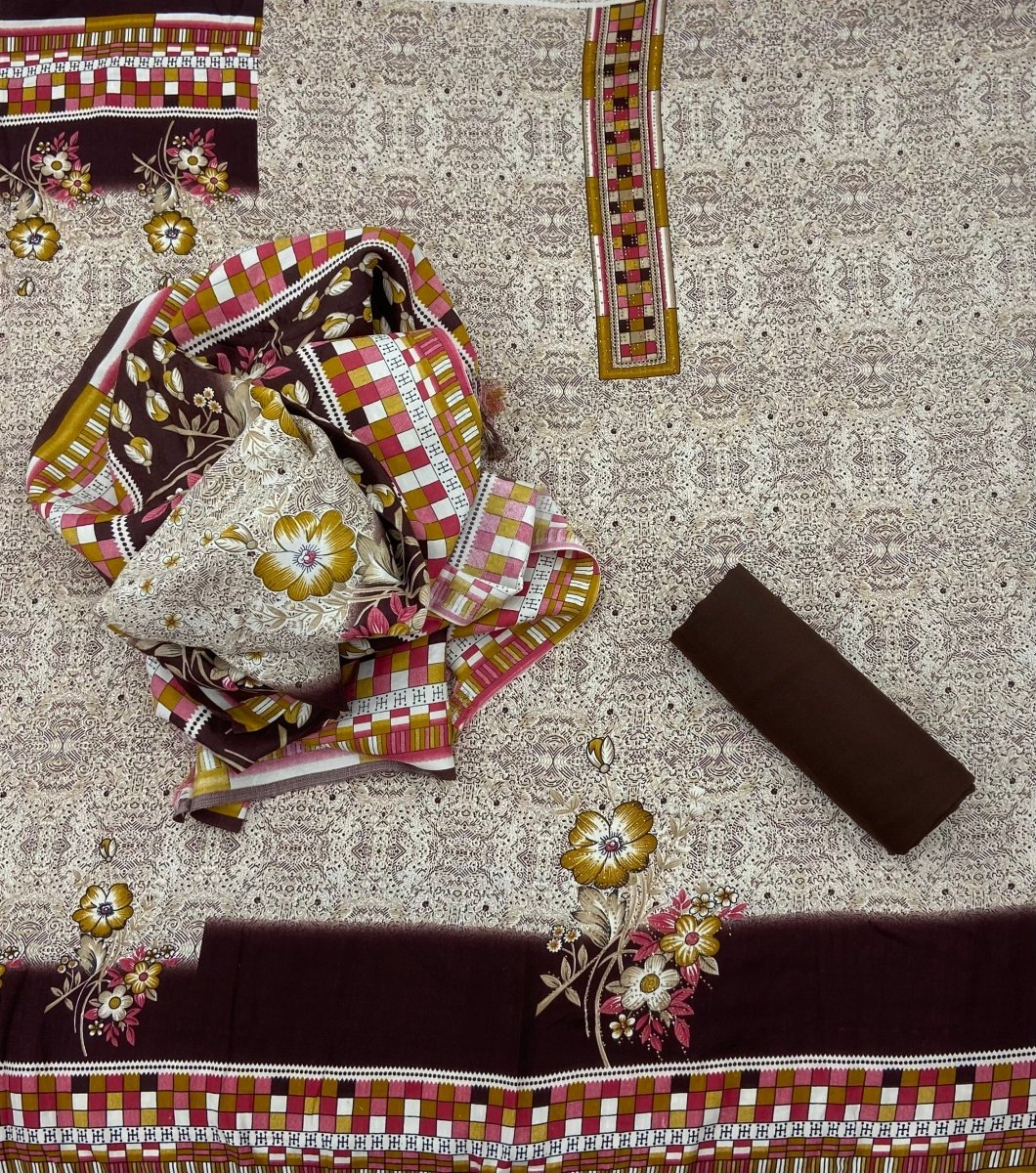 Winter Pashmina Suit Set - Yanchi