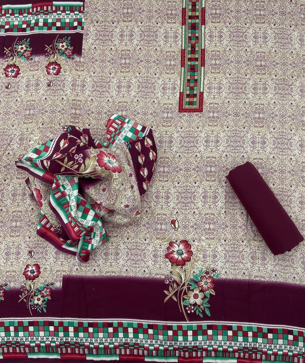Winter Pashmina Suit Set - Yanchi