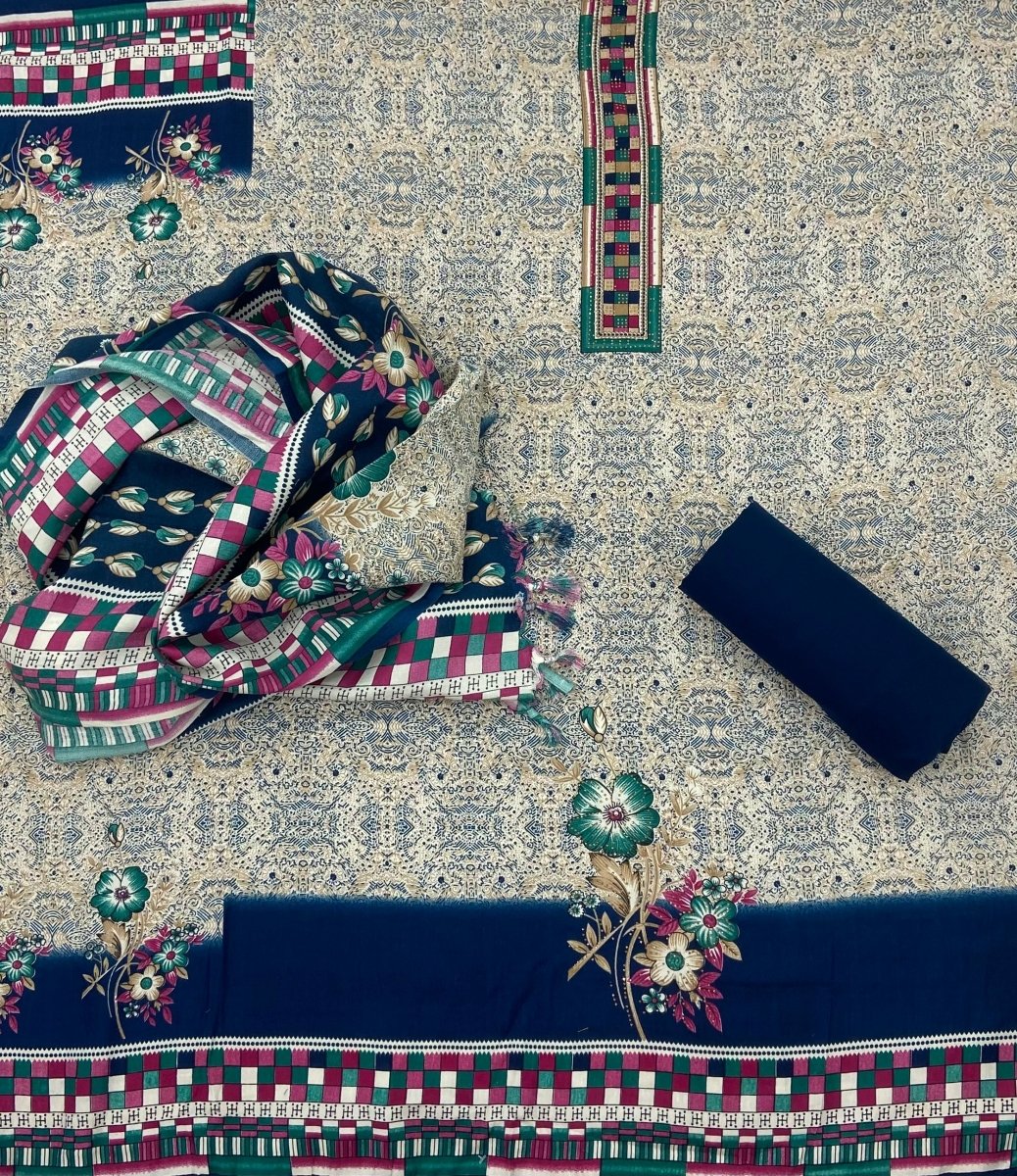 Winter Pashmina Suit Set - Yanchi
