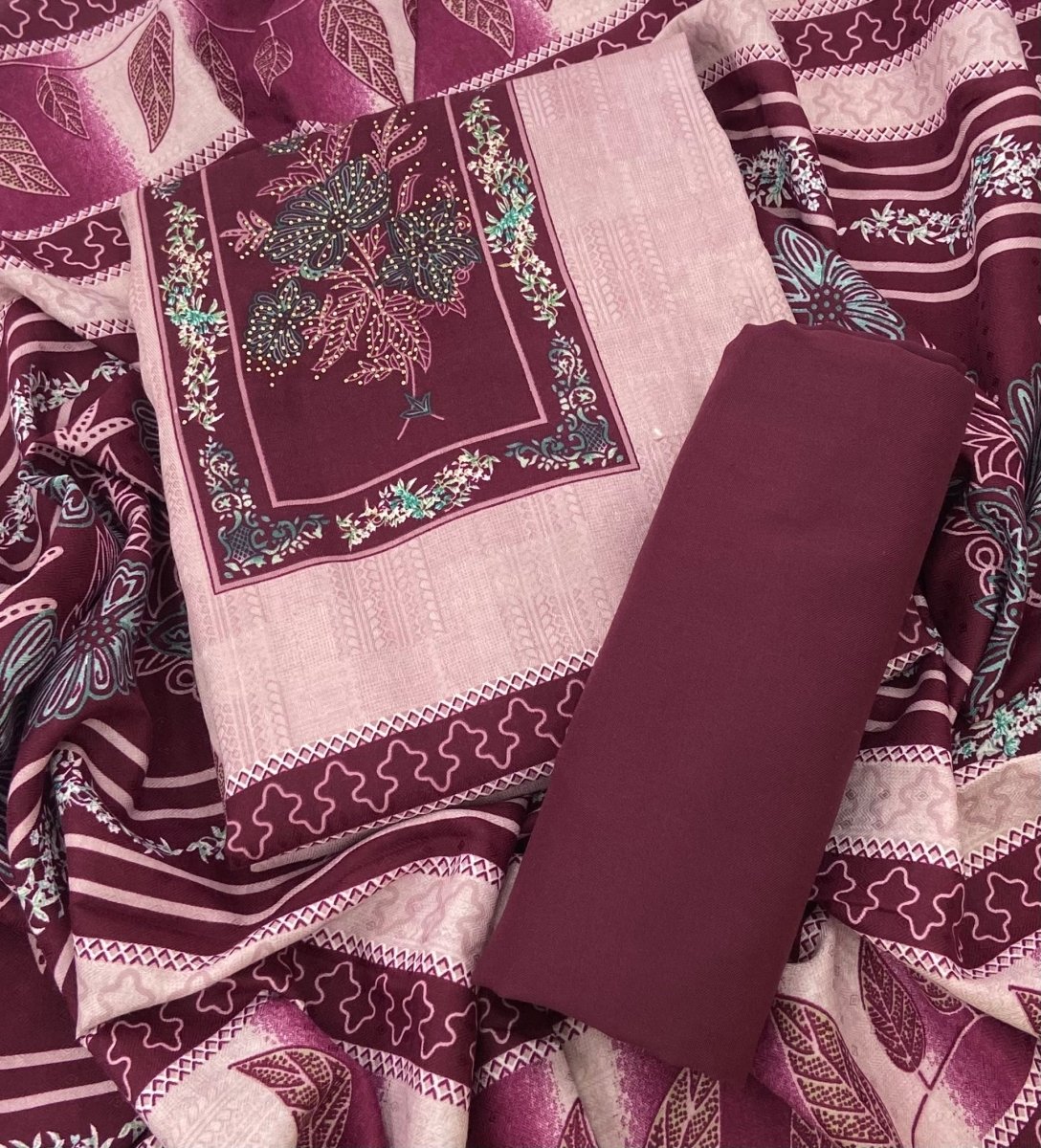 Zaira Winter Pashmina Suit Set - Yanchi