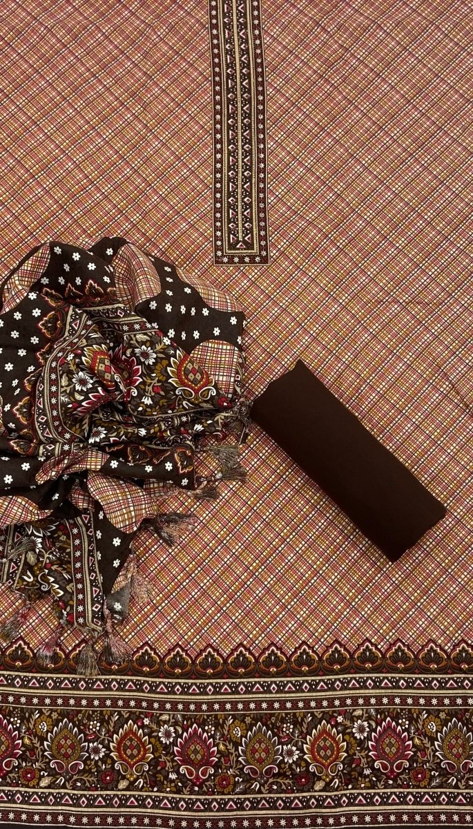 Zaira Winter Pashmina Suit Set - Yanchi