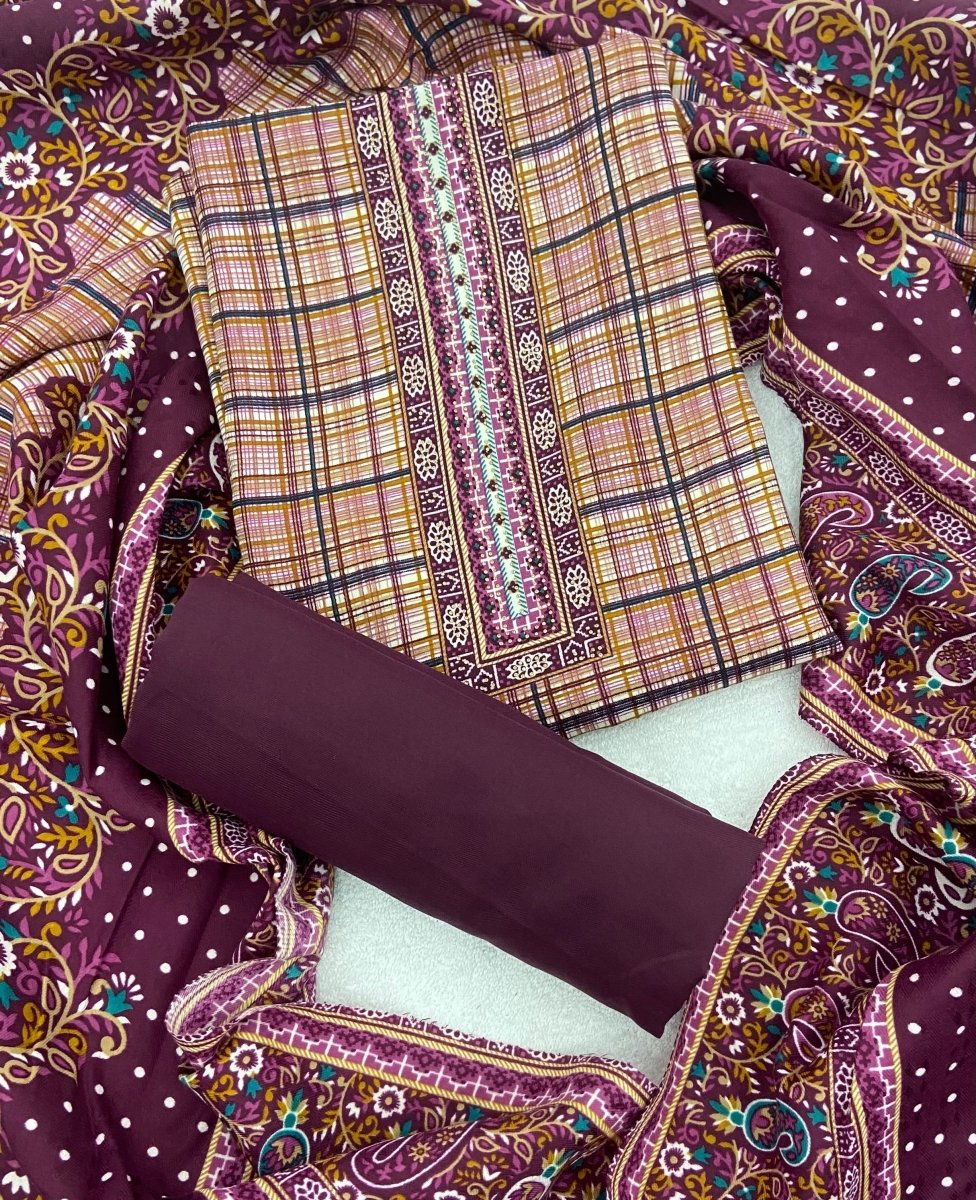 Zaira Winter Pashmina Suit Set - Yanchi